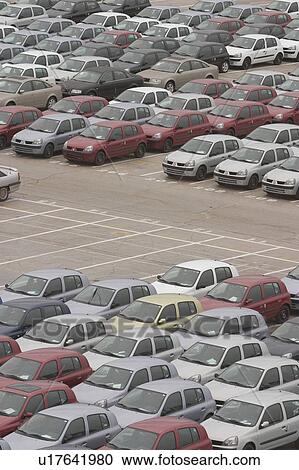 cars, parked, outdoors, lot, assembly, arrangement View Large Photo Image Stock Image - cars, parked, outdoors, lot, assembly, arrangement. Fotosearch