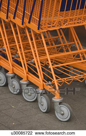 Stock Image - Cart, Close-Up, Group Of Objects, In A Row, Low Section. Fotosearch