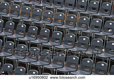 Stock Image - chairs, seats, seating, array, arrangement, layout. Fotosearch