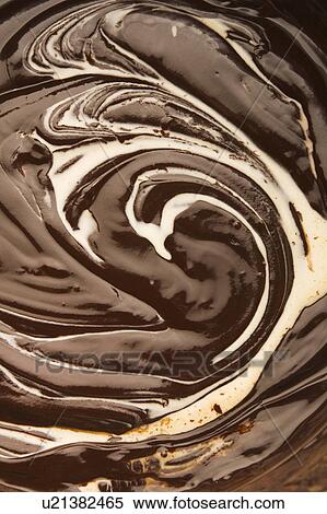 Stock Photography - Chocolate Food, Whipped Cream, Mixed, Close-Up. Fotosearch