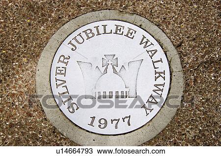 Stock Image - Circular, Close-Up, Embedded, Emblem. Fotosearch
