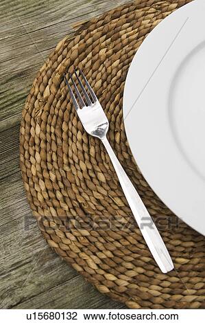 Stock Image - Circular, Close-Up, Fork, Mat. Fotosearch