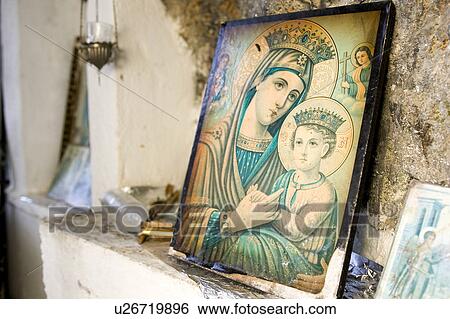 Stock Photograph - Close-Up, God, Frame, Coin, Altar. Fotosearch