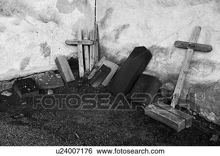 Stock Photograph - cross, tomb, burial, tombstone, stone, grave. Fotosearch