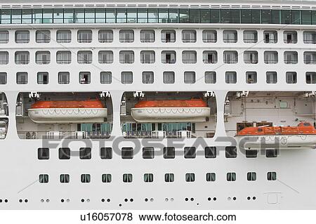 Stock Photo - Cruise Ship, Day, Deck, Glass. Fotosearch