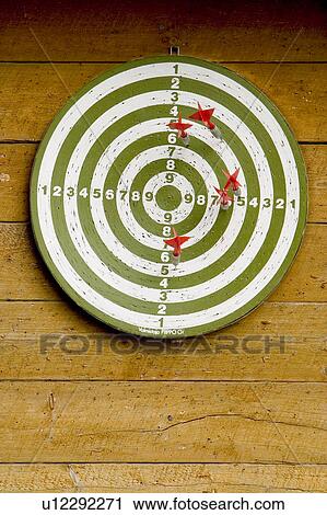 Stock Image - dartboard, board, circular, numbered, plaything, game. Fotosearch