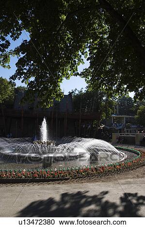 Stock Image - Day, Fountain, Water Jet. Fotosearch