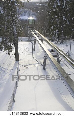 Stock Image - Day, Landscape, Metal, Monorail. Fotosearch