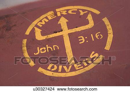 Picture - hull, ship, boat, paint, detail, design. Fotosearch