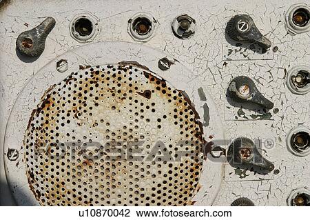 Stock Image - industrial, surface, texture, oxidation, metal, close-up. Fotosearch