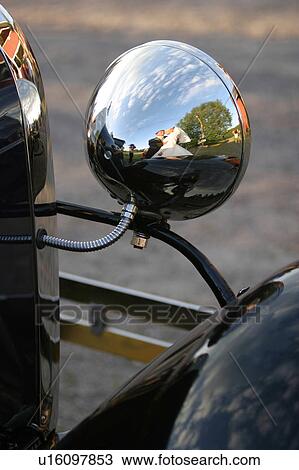 Stock Image - light, headlight, dome light, dome shaped, metal, metallic. Fotosearch