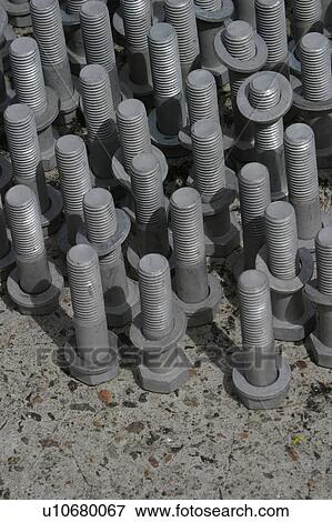 Stock Photo - Nails, Fasteners, Fabricated, Molded, Metallic, Industrial. Fotosearch