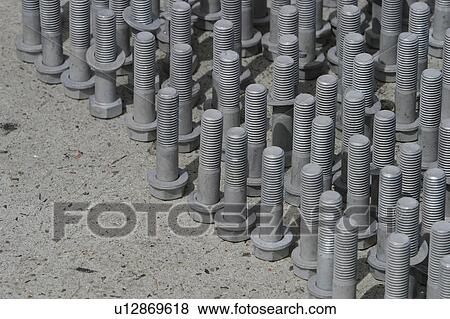 Nails, Fasteners, Fabricated, Molded, Metallic, Industrial View Large Photo Image Stock Photo - Nails, Fasteners, Fabricated, Molded, Metallic, Industrial. Fotosearch