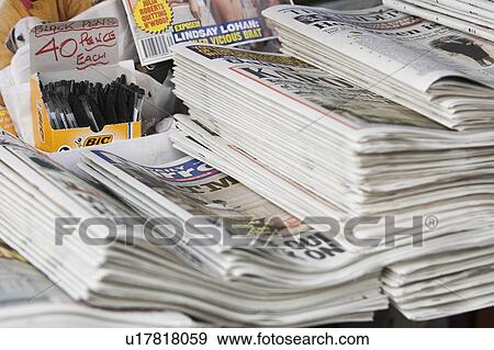News Paper, Bundle View Large Photo Image Stock Photo - News Paper, Bundle. Fotosearch