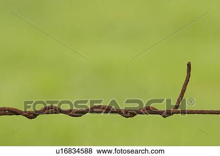 Stock Photo - outdoors, barrier, barricade, metallic, design, rough. Fotosearch