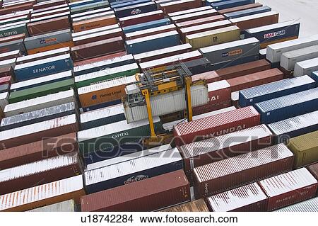 pile, store, freight, port, harbor, industry View Large Photo Image Picture - pile, store, freight, port, harbor, industry. Fotosearch