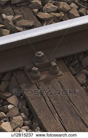 Stock Photo - railroad, track, way, path, pathway, stones. Fotosearch