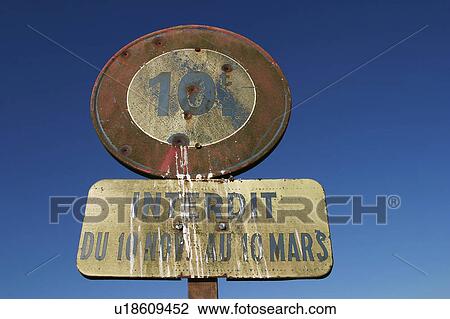 Stock Image - sign, circular, text, indicating, information, warning. Fotosearch