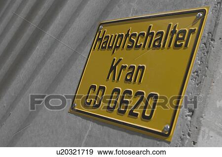 Stock Photo - sign, text, indication, information, signage, display. Fotosearch
