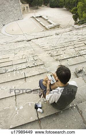 Stock Photo - Stadium, Arena, Seating, Stone, Steps, Amphitheatre. Fotosearch