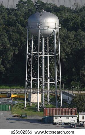 Stock Photography - tank, water tank, storage, store, installed, metal. Fotosearch