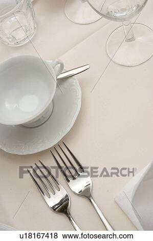 Stock Photo - tools, arrangement, array, dishware, crockery, plate. Fotosearch
