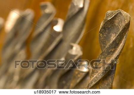 Stock Photo - tools, set, assortment, workshop, close-up, bits. Fotosearch