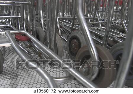Stock Image - trolley, commute, motion, travel, airport. Fotosearch