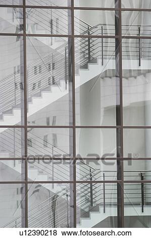 Stock Photo - visible, house, home, office, row, glass. Fotosearch