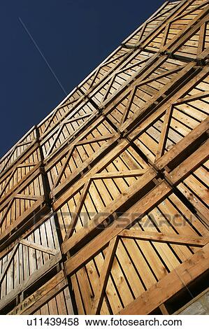 Stock Photo - wooden, wood, crates, boxes, containers, stored. Fotosearch