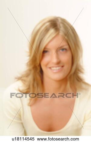 Stock Photography - Portrait of woman, blurred. Fotosearch
