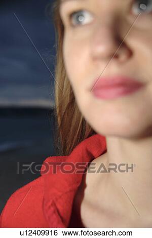 Young woman jogging at the beach, face close up, motion blur View Large Photo Image Stock Photograph - Young woman jogging at the beach, face close up, motion blur. Fotosearch