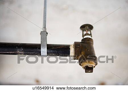 Picture - Detail of fire sprinkler.. Fotosearch
