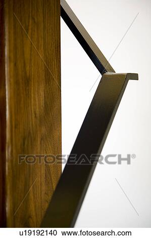 Stock Image - Detail of Modern Wrought Iron Bannister. Fotosearch