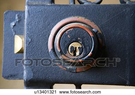 Detail of repainted lock View Large Photo Image Stock Image - Detail of repainted lock. Fotosearch