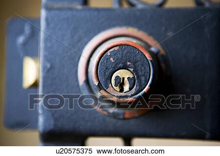 Detail of repainted lock. View Large Photo Image Stock Photography - Detail of repainted lock.. Fotosearch