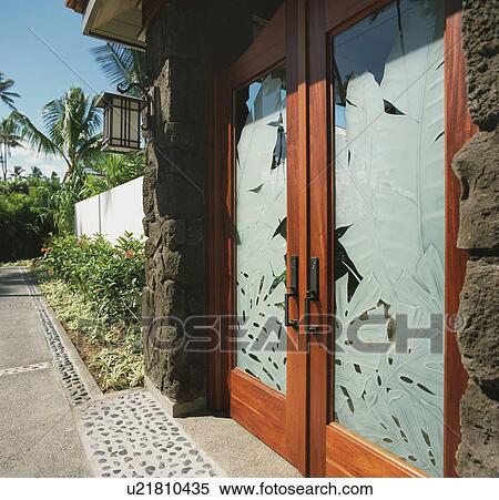 Detail of Unique Front Door View Large Photo Image Stock Photography - Detail of Unique Front Door. Fotosearch