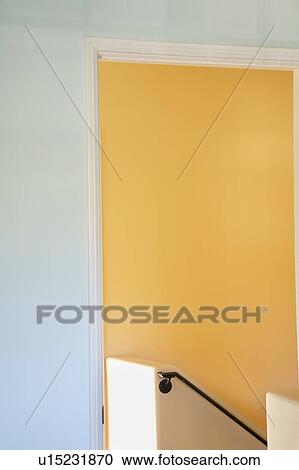 Stock Image - Doorway and Bannister. Fotosearch