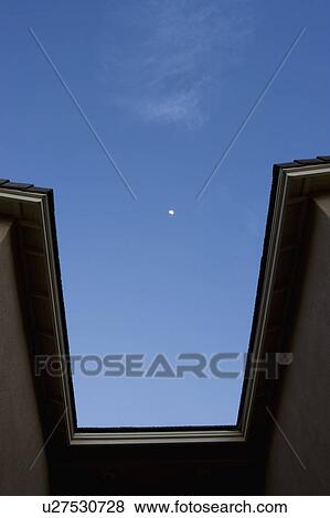 Stock Photo - Exterior Detail Revealing Moon. Fotosearch