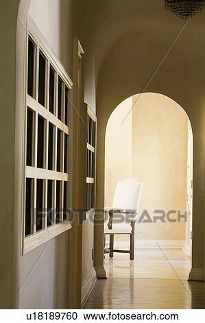 Stock Image - Hallway to Archway. Fotosearch