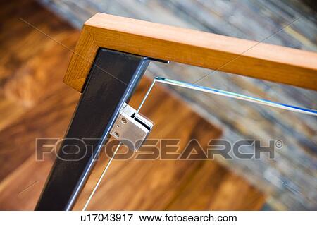 Stock Photo - Modern Stairway Railing Detal. Fotosearch