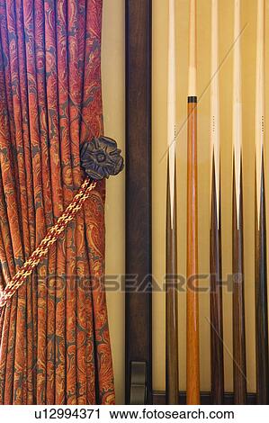 Pool Sticks and Curtain View Large Photo Image Stock Image - Pool Sticks and Curtain. Fotosearch