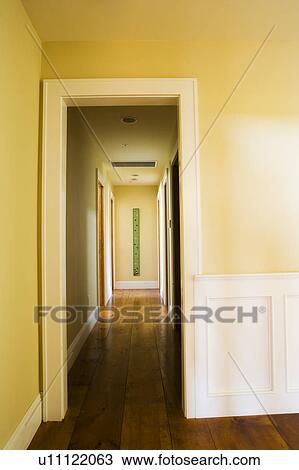 Stock Image - Traditional Hallway with Hardwood Floors. Fotosearch