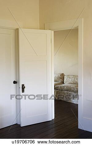 Vintage Open White Door View Large Photo Image Stock Photograph - Vintage Open White Door. Fotosearch
