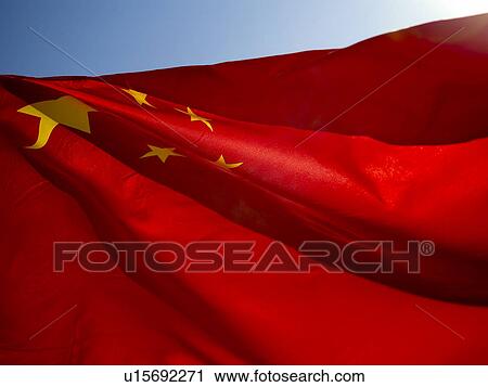 Close up of flag of China View Large Photo Image Stock Image - Close up of flag of China. Fotosearch