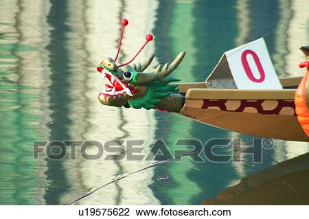 Stock Image - Dragon Boat head. Fotosearch