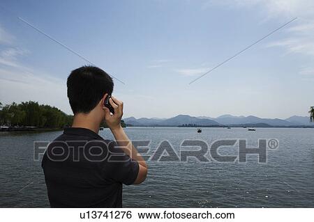 Man Using Mobile Phone View Large Photo Image Stock Photograph - Man Using Mobile Phone. Fotosearch
