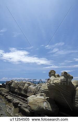 Rock formations on a landscape at Siao Yeliou, Taiwan View Large Photo Image Stock Photography - Rock formations on a landscape at Siao Yeliou, Taiwan. Fotosearch