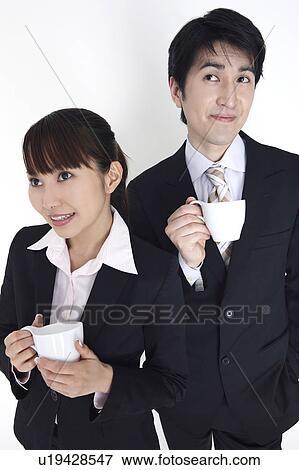 Stock Photo - Business people with coffee. Fotosearch