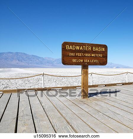 Badwater Basin sign in Death Valley National Park View Large Photo Image Stock Photograph - Badwater Basin sign in Death Valley National Park. Fotosearch